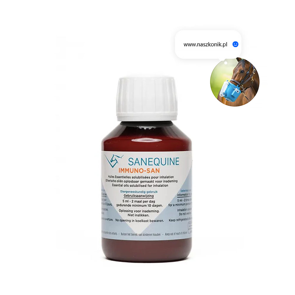 SANEQUINE Immuno San 100 ml na odporność koni - produkt do inhalacji koni, produkt do nebulizacji koni