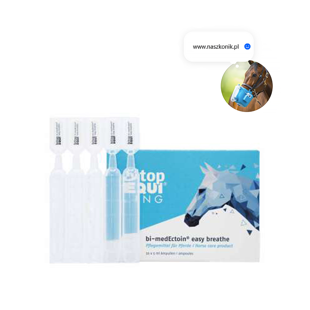 bitopEQUI® LUNG Complete PLUS 30x5 ml mukolityk z ektoiną dla koni - ektoina do inhalacji koni, ektoina do nebulizacji koni