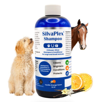 SilvaPlex Pet Shampoo & Conditioner - szampon i odżywka ze srebrem dla zwierząt, szampon dla koni (32 oz) 946,35 ml