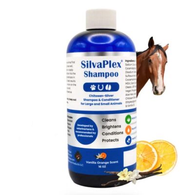 SilvaPlex Pet Shampoo & Conditioner - szampon i odżywka ze srebrem dla zwierząt, szampon dla koni (gruda, kopyta , uszkodzenia skóry) (32 oz) 946,35 ml