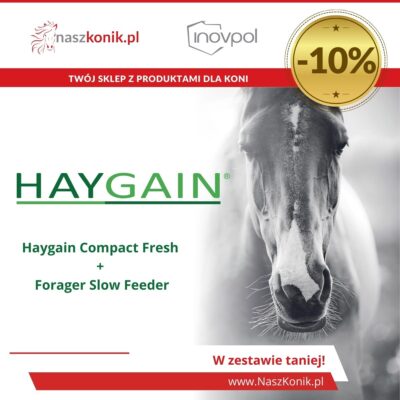 Zestaw parownik do siana HAYGAIN Compact Fresh + paśnik Forager Slow Feeder