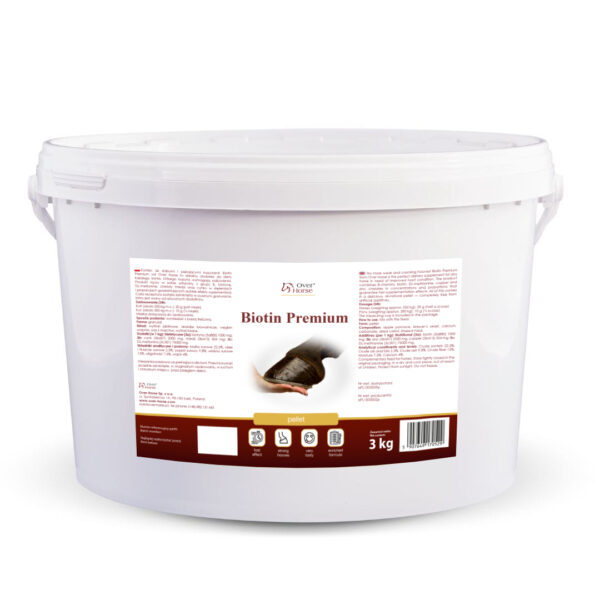 Over Horse Biotin Premium – biotyna dla koni na mocne kopyta, zdrową skórę i lśniącą sierść 3kg