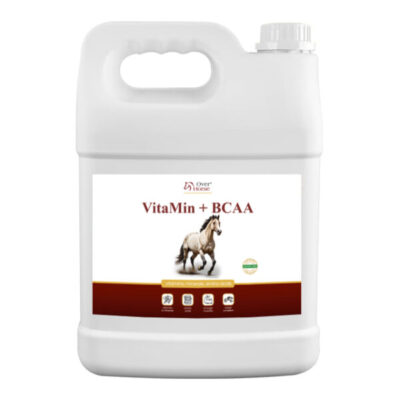 Vitamin_BCAA_5ltr-600×600 Over Horse VitaMin+BCAA – witaminy i aminokwasy na mięśnie i energię dla koni sportowych, multiwitamina 5L