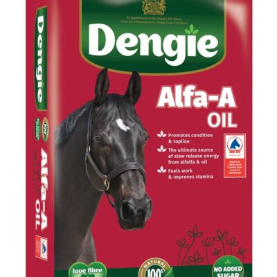 Dengie ALFA-A Oil 20 kg - sieczka z lucerny dla koni z dodatkiem oleju, na masę i wrzody, żywienie koni
