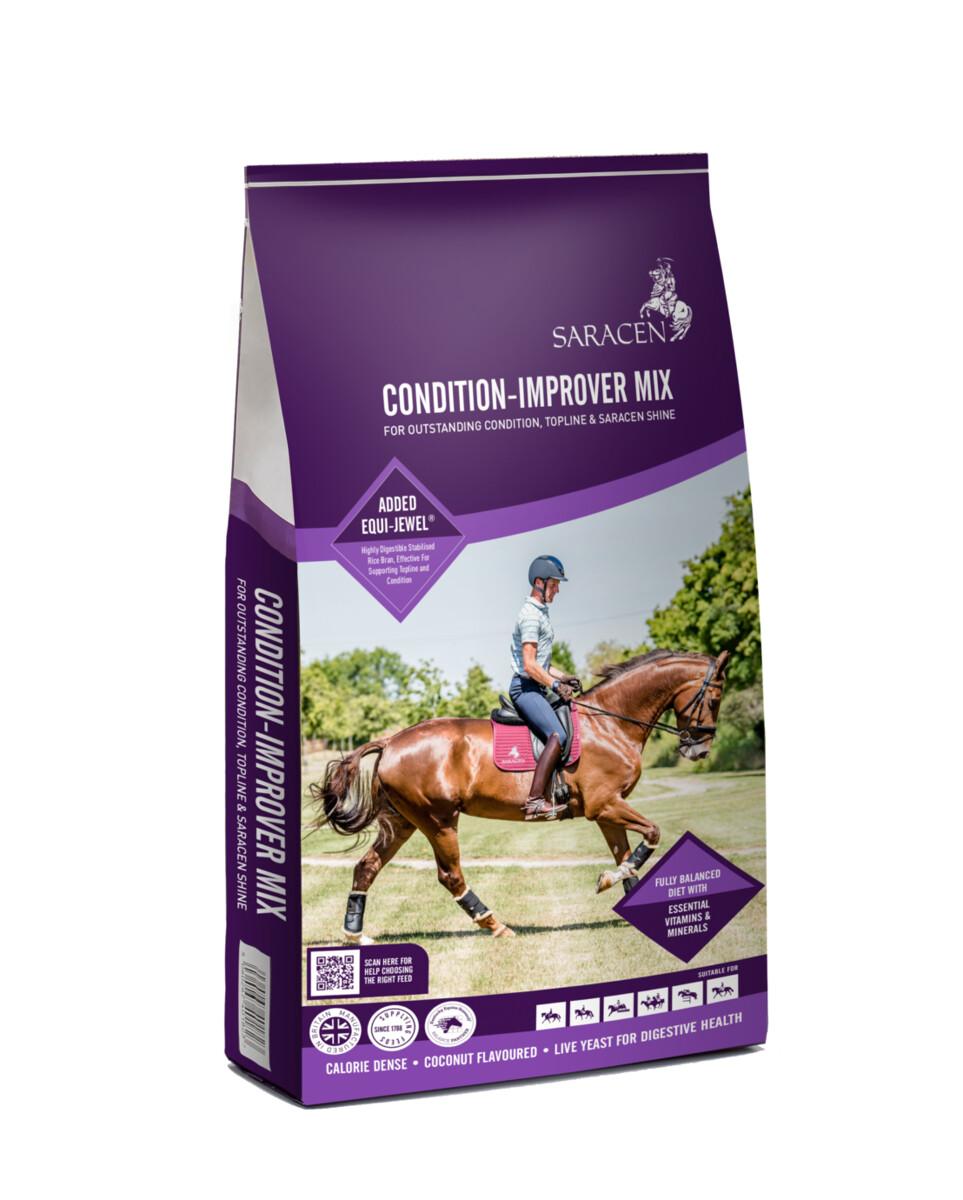 Saracen Condition-Improver Mix 20 kg – pasza dla koni sportowych z otrębami ryżowymi, musli na masę i mięśnie