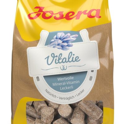 JOSERA Pferdeleckerli Vitalie 900g – Witaminowe smaczki dla koni, smakołyki z minerałami na kopyta i kondycję
