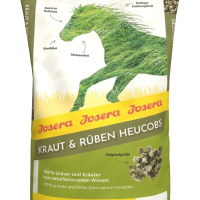Josera Kraut & Rüben Heucobs 20 kg – trawokulki dla koni, zamiennik siana, na problemy z zębami