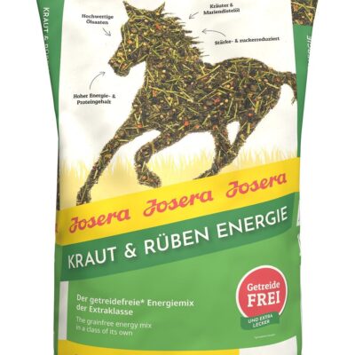 Josera Kraut & Rüben Energie 15 kg – bezzbożowa pasza dla koni na budowę mięśni, masę i energię