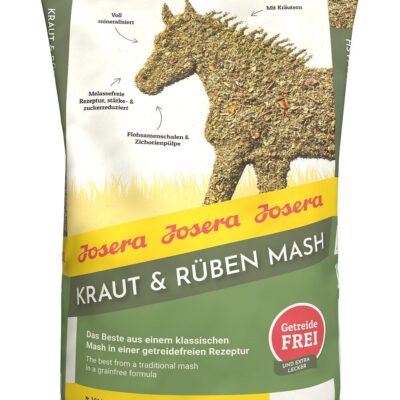 Josera Kraut & Rüben Mash 15 kg – bezzbożowy mesz dla koni, na trawienie, układ pokarmowy i sierść