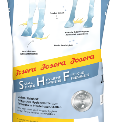 Josera SHF 10 kg – Organiczny środek do dezynfekcji stajni, redukcja amoniaku i wsparcie dróg oddechowych