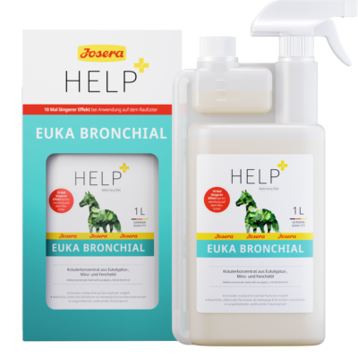 Josera Help EukaBronchial 1 l – Spray, preparat do spryskiwania siana, wsparcie dróg oddechowych na układ oddechowy u koni, inhalacja, Astma, RAO