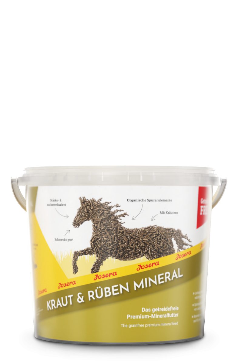 Josera Kraut & Rüben Mineral 4 kg – Pasza mineralna dla koni, codzienne witaminy i minerały dla koni, multiwitamina
