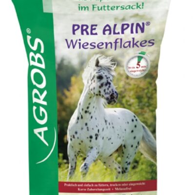 AGROBS Pre Alpin Wiesenflakes 20 kg – sieczka w płatkach dla koni na trawienie, wrzody, nadwagę