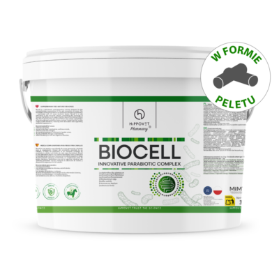 HippoVet Pharmacy Biocell Pellet 3 kg - Probiotyk dla koni w granulacie na trawienie, wsparcie mikrobioty, jelit i odporności