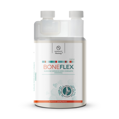 HippoVet Pharmacy BoneFlex nano 1,2 l – Suplement w płynie dla koni po złamaniach i urazach na silne kości i regenerację aparatu ruchu