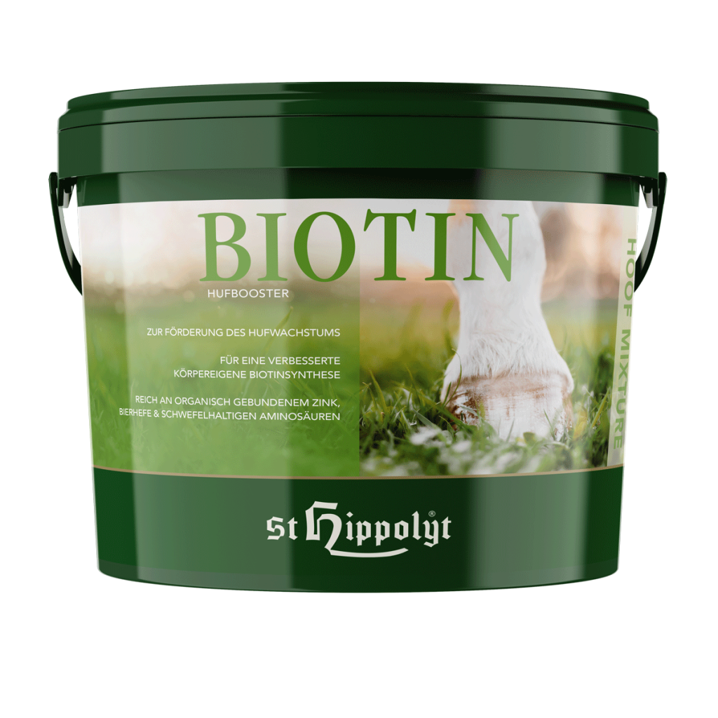 St.Hippolyt Biotin 2,5 kg – Biotyna dla koni z cynkiem i metioniną na kruche kopyta, zdrową skórę i lśniącą sierść