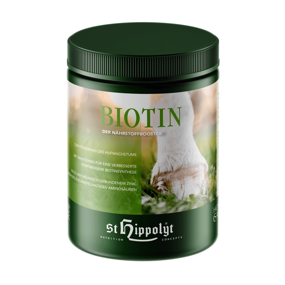 St.Hippolyt Biotin 1 kg – Biotyna dla koni z cynkiem i metioniną na kruche kopyta, zdrową skórę i lśniącą sierść