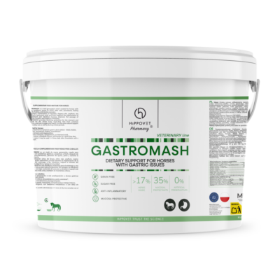 Hippovet Pharmacy VeterinaryLine GASTROMASH 3 kg – Kliniczny mesz dla koni na wrzody, kolki i alergie, wsparcie trawienia