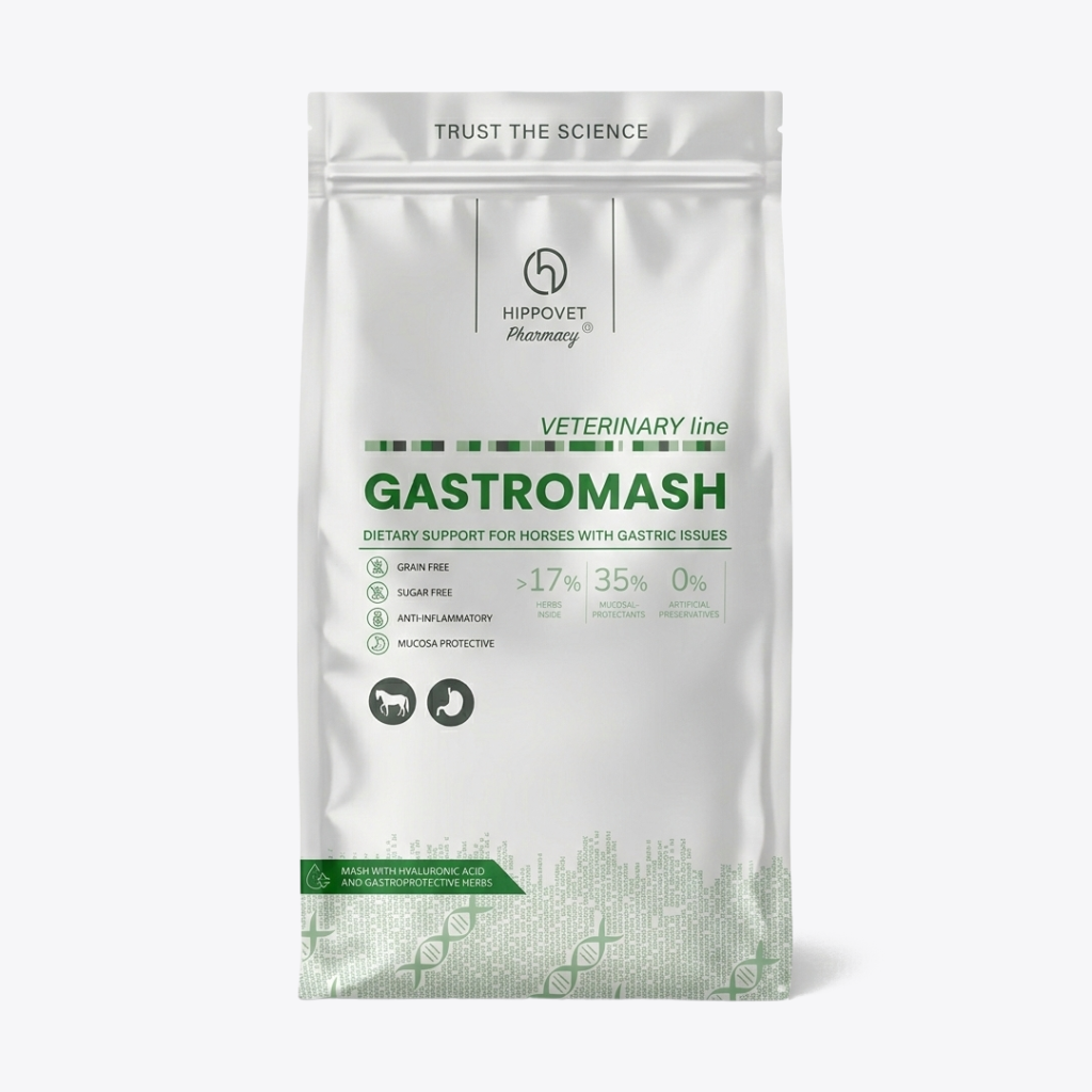 Hippovet Pharmacy VeterinaryLine GASTROMASH 8 kg – Kliniczny mesz dla koni na wrzody, kolki i alergie, wsparcie trawienia