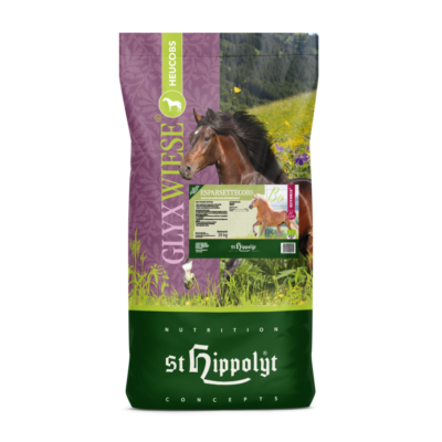 St. Hippolyt Glyx-Wiese Esparsettecobs 20 kg – Trawokulki z esparcety dla koni, alergie, wsparcie metabolizmu, woda kałowa,