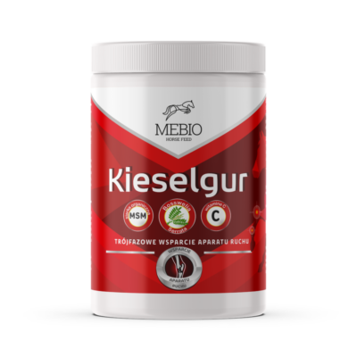 MEBIO Kieselgur MSM+WIT. C 1 kg / 3 kg – Ziemia okrzemkowa, krzem dla koni na stawy, kopyta i ścięgna
