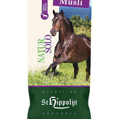St.Hippolyt Natur Musli Solo 15 kg – Niskocukrowa pasza dla koni wrzodowych i sportowych na stabilną energię, mięśnie i kontrolę wagi