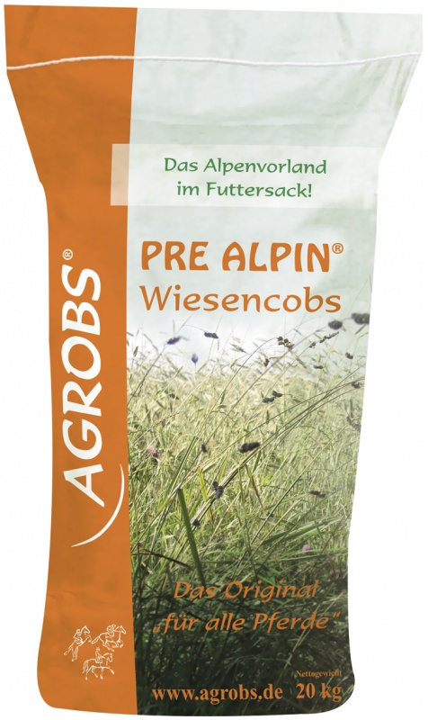 AGROBS Pre Alpin Wiesencobs 20 kg – trawokulki dla koni, zamiennik siana na masę, trawienie i problemy z zębami