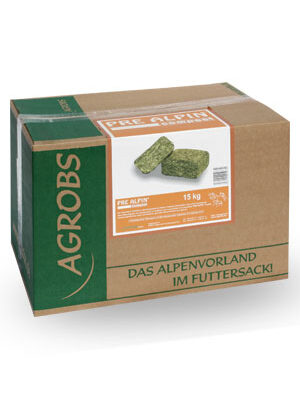 AGROBS Pre Alpin Compact 15 kg – sprasowane siano i zioła dla koni, dodatkowe włókno wolne od kurzu