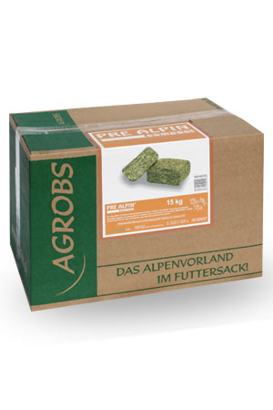 AGROBS Pre Alpin Compact 15 kg – sprasowane siano i zioła dla koni, dodatkowe włókno wolne od kurzu