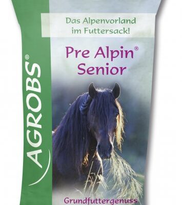 AGROBS Pre Alpin Senior 12,5 kg – niemelasowana sieczka dla koni starszych na trawienie, wolna od kurzu