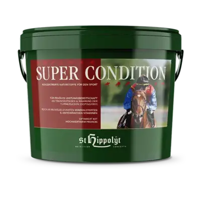 St. Hippolyt Super Condition 10 kg – Pasza dla koni sportowych i pracujących na regenerację, wytrzymałość, mięśnie, ochrona przed zakwaszeniem