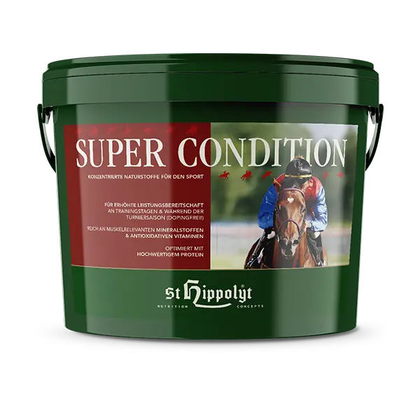 St. Hippolyt Super Condition 10 kg – Pasza dla koni sportowych i pracujących na regenerację, wytrzymałość, mięśnie, ochrona przed zakwaszeniem