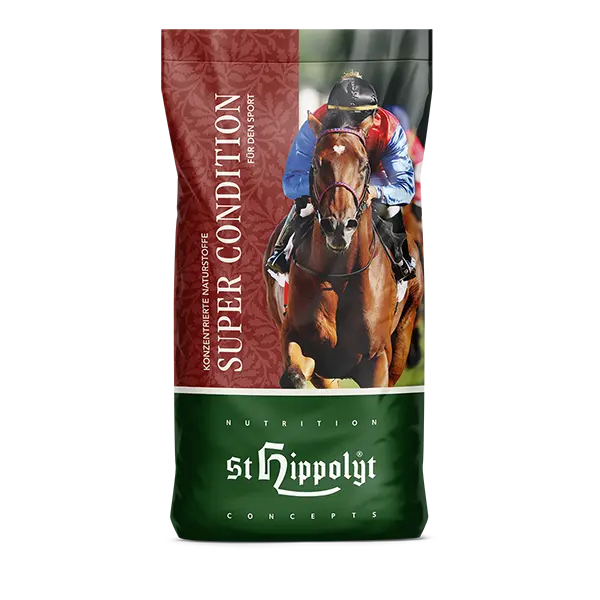 St. Hippolyt Super Condition 20 kg – Pasza dla koni sportowych i pracujących na regenerację, wytrzymałość, mięśnie, ochrona przed zakwaszeniem