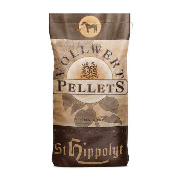 St. Hippolyt Vollwertpellets Light 20 kg – Niskokaloryczna pasza dla koni z nadwagą i tendencją do tycia, otyłość, metabolizm