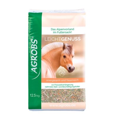 AGROBS Flower Grass 12,5 kg – Niskocukrowa sieczka dla koni z nadwagą, otyłość, ochwat