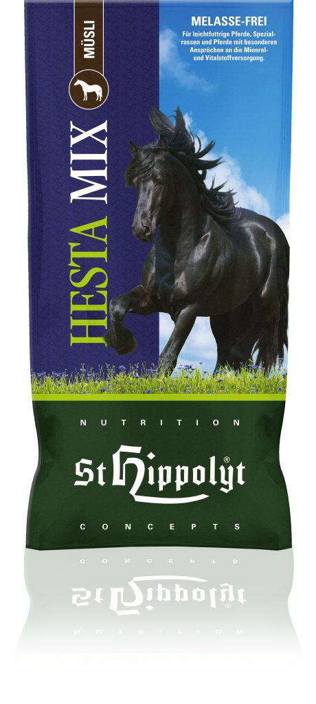 St. Hippolyt Hesta Mix Müsli 20 kg – Pasza dla koni fryzyjskich, arabskich i iberyjskich na grudę, alergie i zdrową skórę
