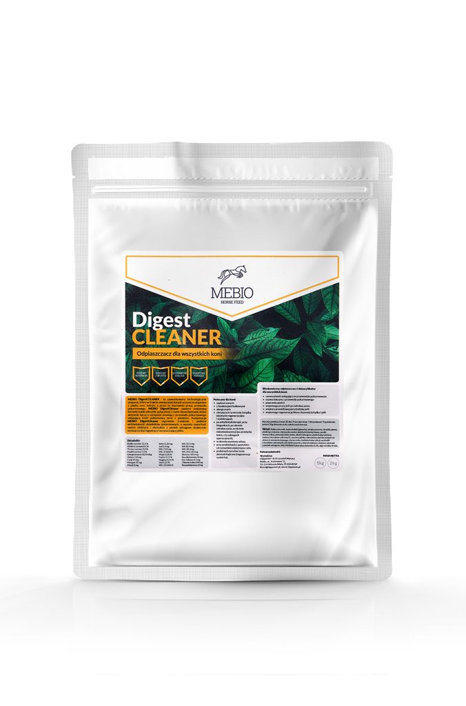 MEBIO Odpiaszczacz Digest Cleaner 1 kg / 2 kg – Babka płesznik dla koni na odpiaszczanie jelit, kolki i zaparcia