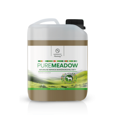 HippoVet Pharmacy Pure Meadow 2,5 l – Mieszanka 30 ziół dla koni w płynie, zioła na odporność, trawienie, i wsparcie organizmu