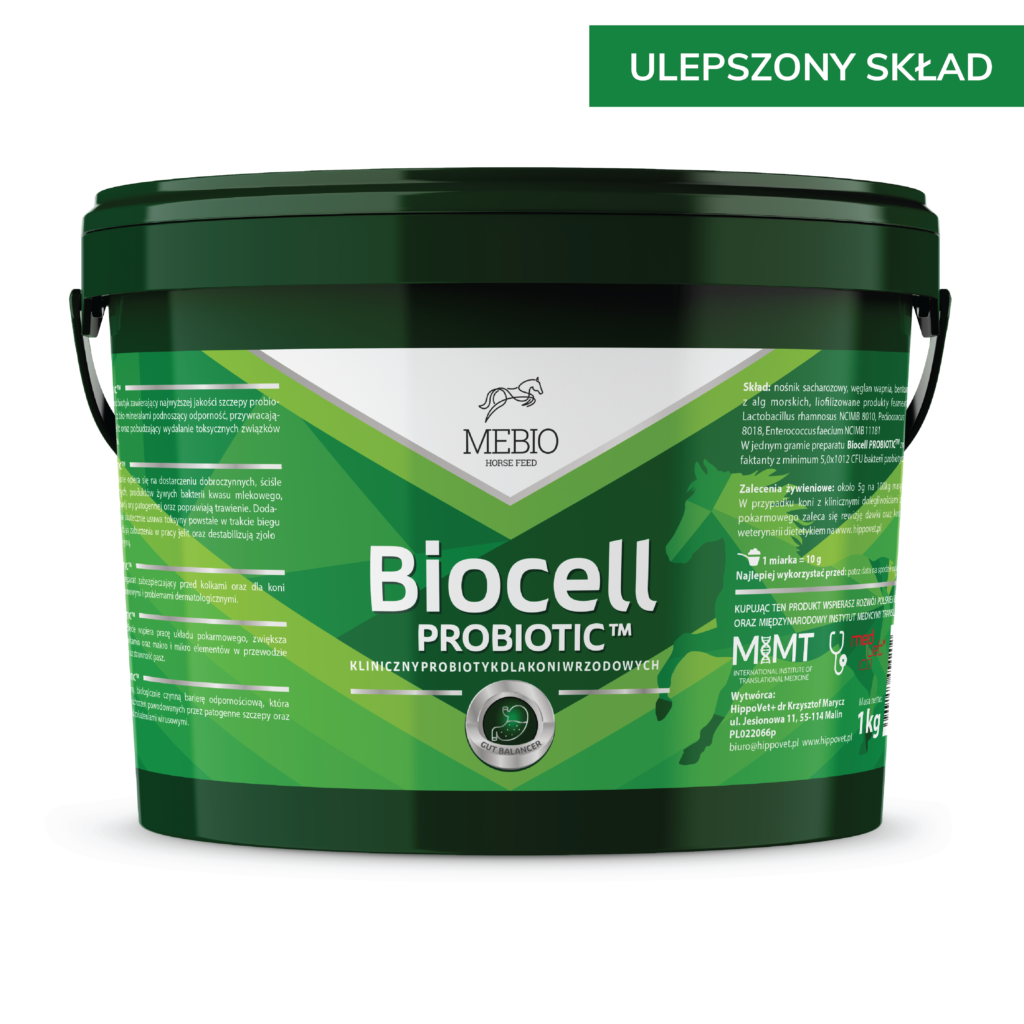 MEBIO Biocell Complex 1/5 kg –Zaawansowany probiotyk i prebiotyk dla koni na trawienie i wsparcie układu pokarmowego