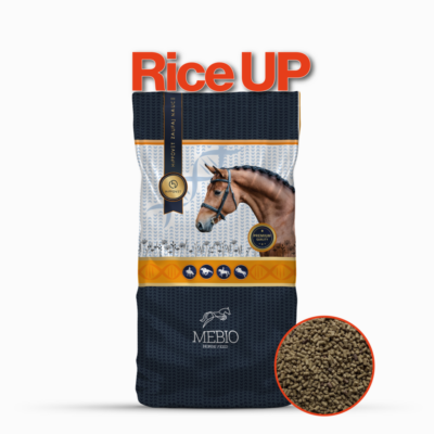 MEBIO Rice Up 15 kg – Otręby ryżowe dla koni sportowych z dodatkowym źródłem białka na masę, mięśnie i energię