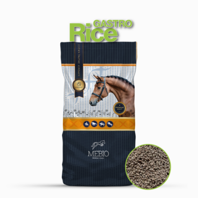 MEBIO Rice Gastro 15 kg – Otręby ryżowe dla koni wrzodowych z dodatkowym źródłem białka na masę, mięśnie i bezpieczną energię, na wrzody i trawienie