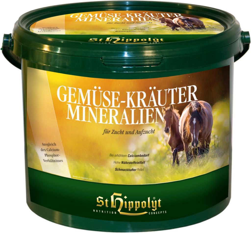 St. Hippolyt Gemüse-Kräuter-Mineralien 10 kg – Witaminy i minerały dla koni pracujących, multiwitamina na wsparcie kondycji i witalności