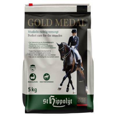 St. Hippolyt Gold Medal 5 kg – Suplement na rozwój masy mięśniowej dla koni, aminokwasy, regeneracja i energia