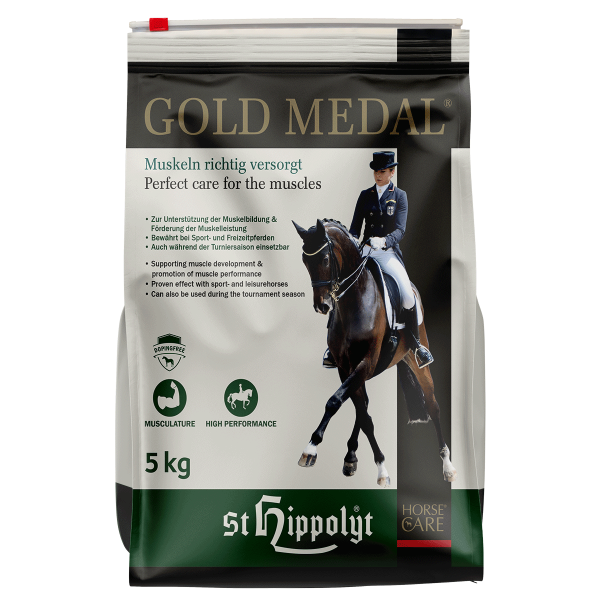 St. Hippolyt Gold Medal 5 kg – Suplement na rozwój masy mięśniowej dla koni, aminokwasy, regeneracja i energia