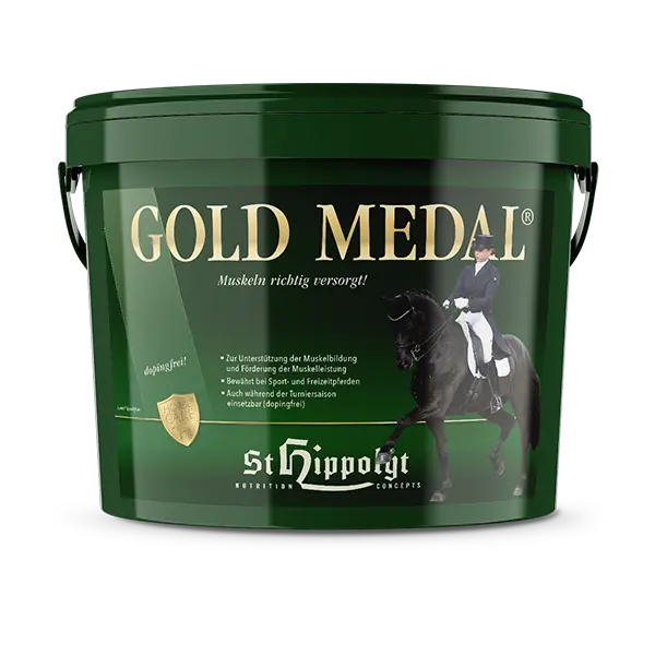 St. Hippolyt Gold Medal 10 kg – Suplement na rozwój masy mięśniowej dla koni, aminokwasy, regeneracja i energia