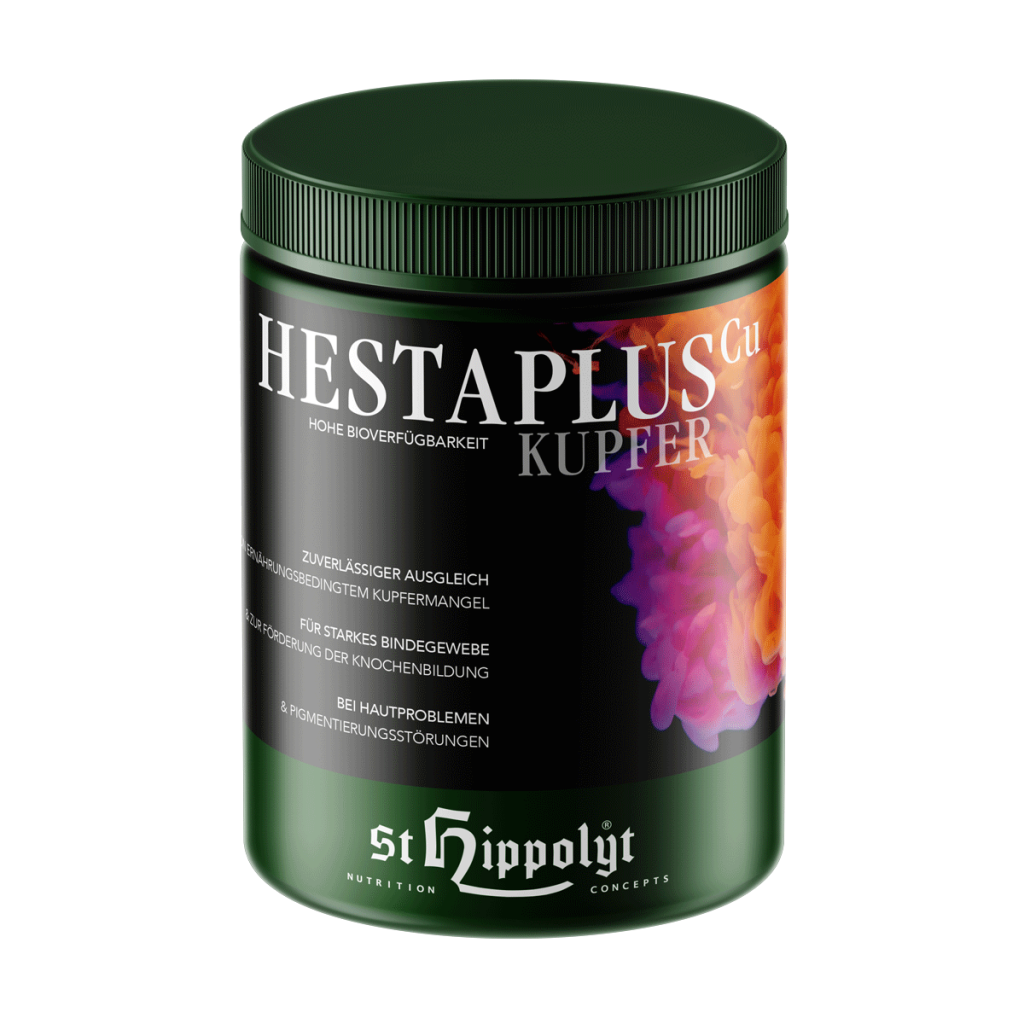 St. Hippolyt Hesta Plus Miedź 1 kg – Organiczna miedź dla koni na matową sierść, płowienie sierści mocne kopyta