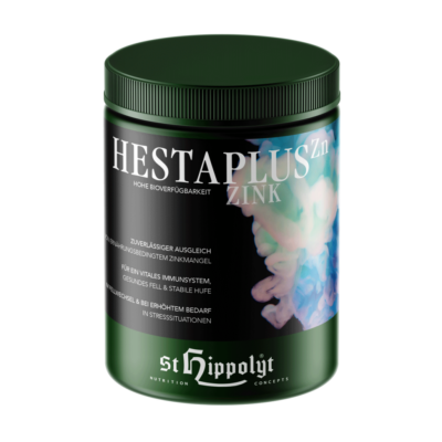 St. Hippolyt Hesta Plus Cynk 1 kg – Organiczny suplement cynku dla koni na problemy skórne, odporność, mocne kopyta i sierść, gruda