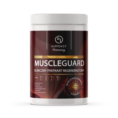 Hippovet Pharmacy MuscleGuard 1 kg – Kliniczny suplement na mięśnie dla koni, regeneracja i zakwaszenie mięśni