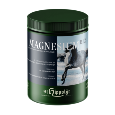 St. Hippolyt Magnesium B12 1 kg – Suplement z magnezem i witaminą B12 na uspokojenie, stres i koncentrację dla koni