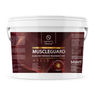 muscleguard-2kg-1024×1024 Hippovet Pharmacy MuscleGuard 2 kg – Kliniczny suplement na mięśnie dla koni, regeneracja i zakwaszenie mięśni